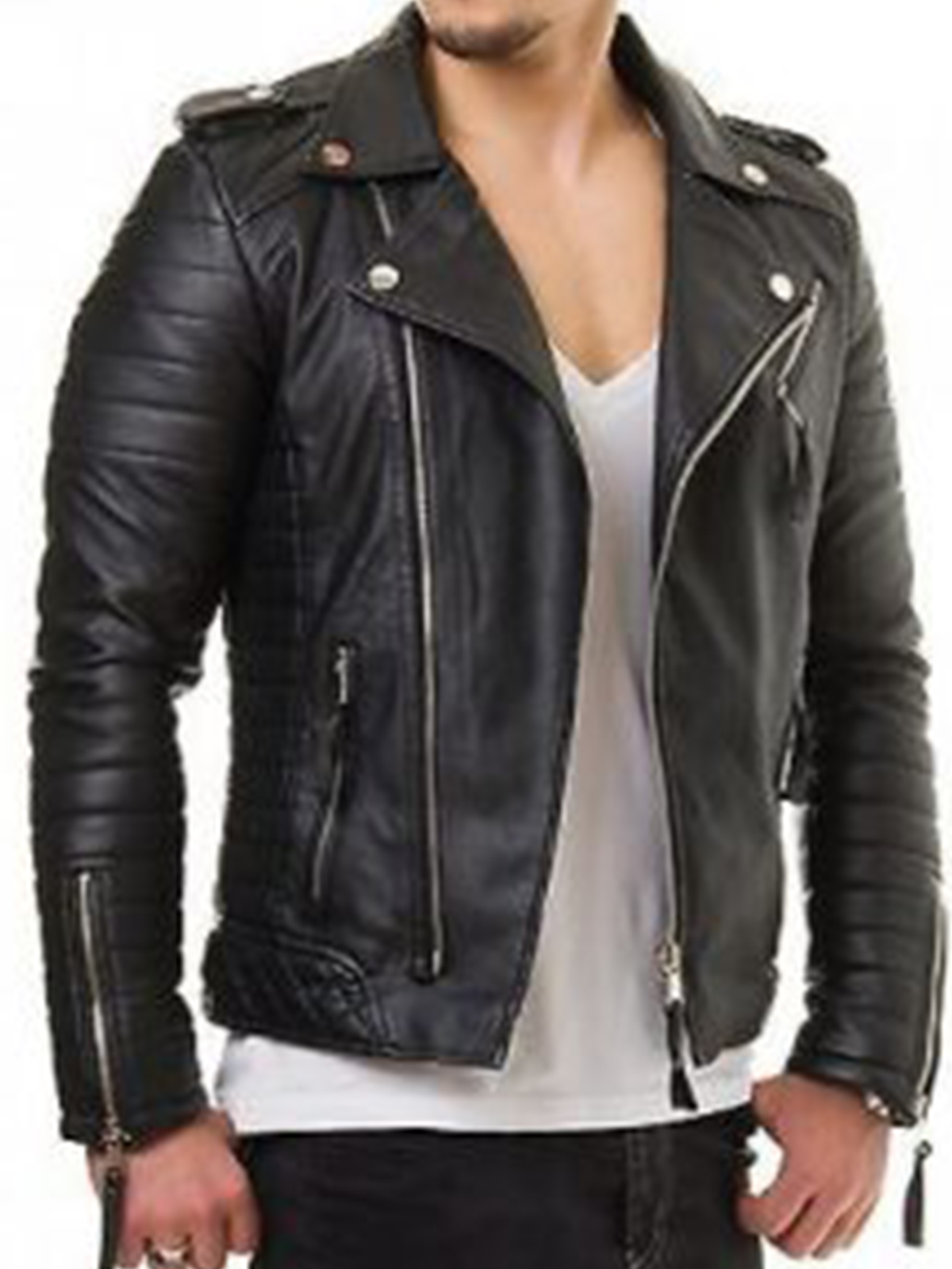 Mens Genuine Lambskin Leather Jacket