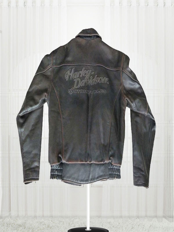 Distressed Harley Davidson Leather Jacket