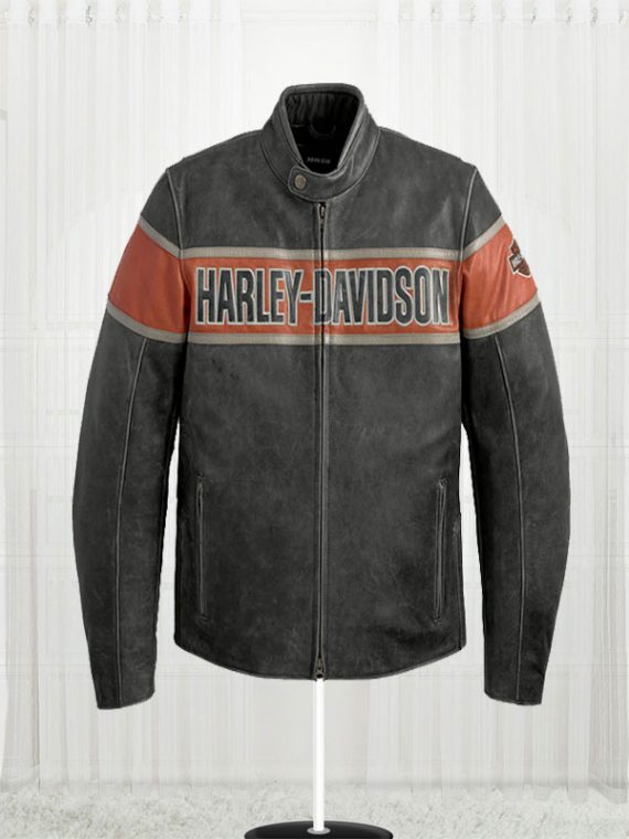 Harley Davidson | Victory Lane Leather Jacket - Stars Jackets