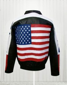 American Flag Stylish Women Leather Jacket - Stars Jackets