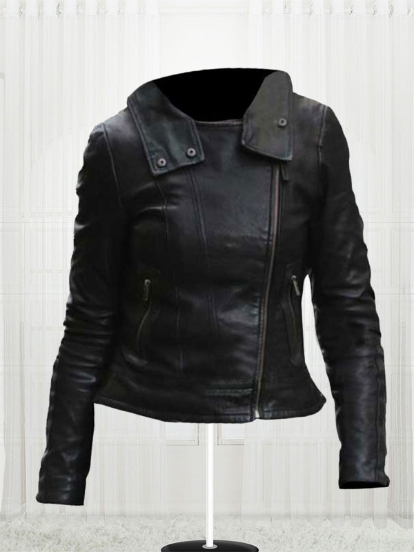 Anna Torv Fringe Black Leather Jacket