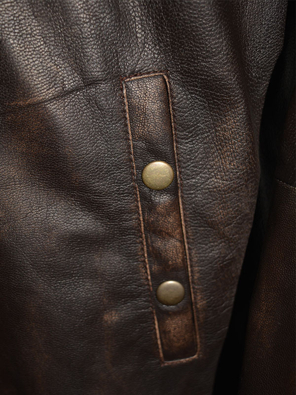 Sean Penn Brown Leather Jacket For Men's