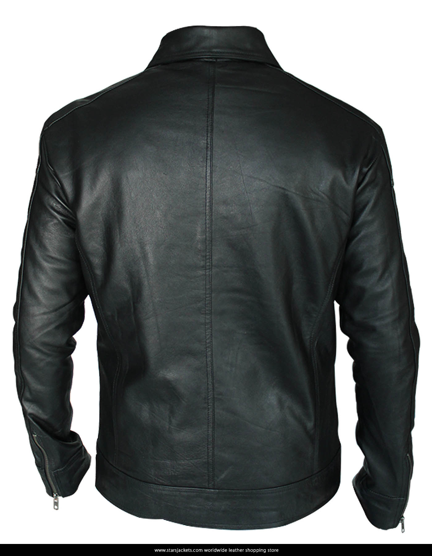 Need For Speed Aaron Paul Black Leather Jacket - Stars Jackets
