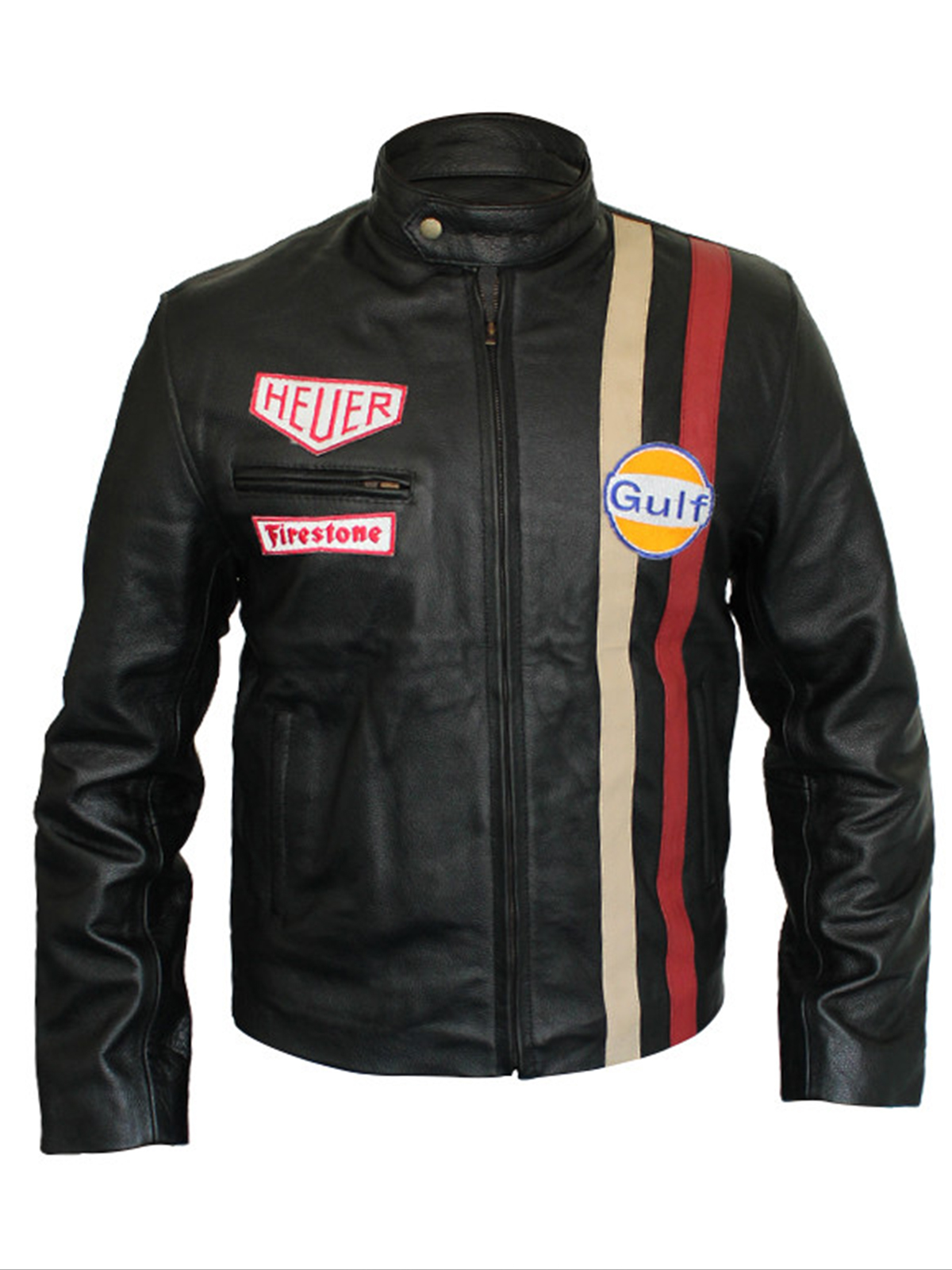 Bike Rider Steve McQueen HEUER GrandPrix Jacket - Stars Jackets