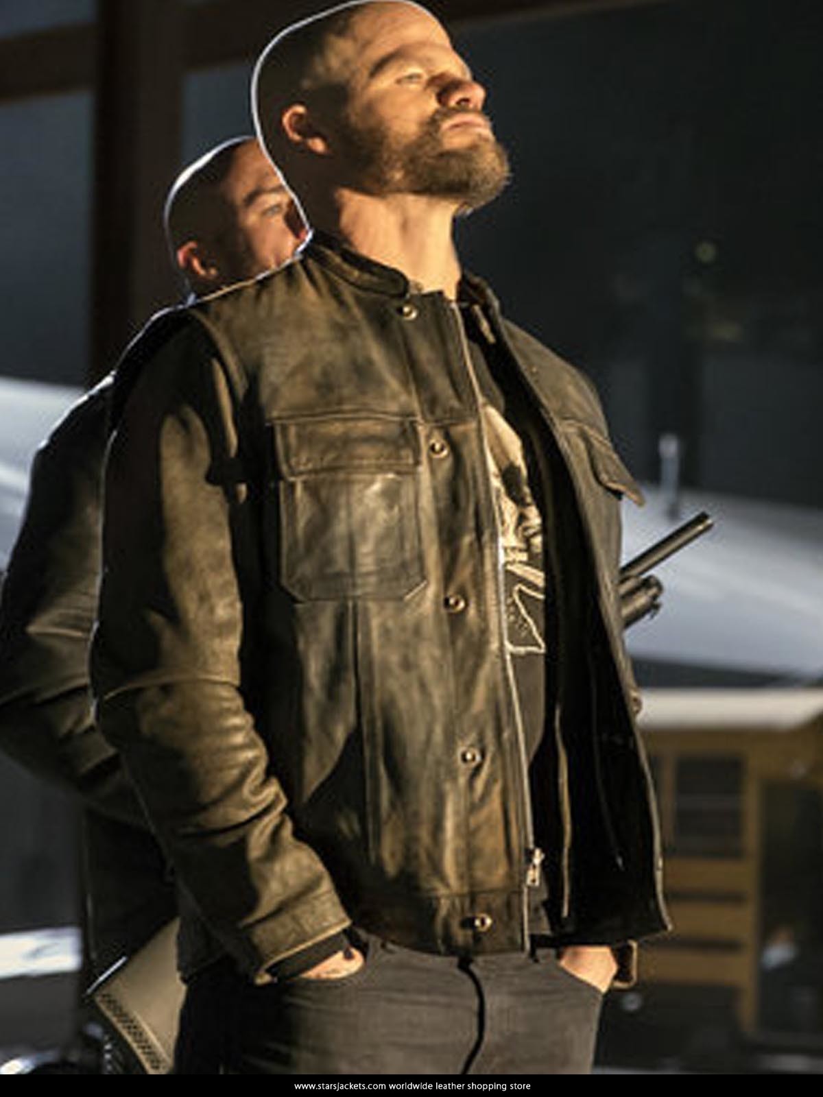 Evan Jones Bosco Den Of Thieves Brown Jacket