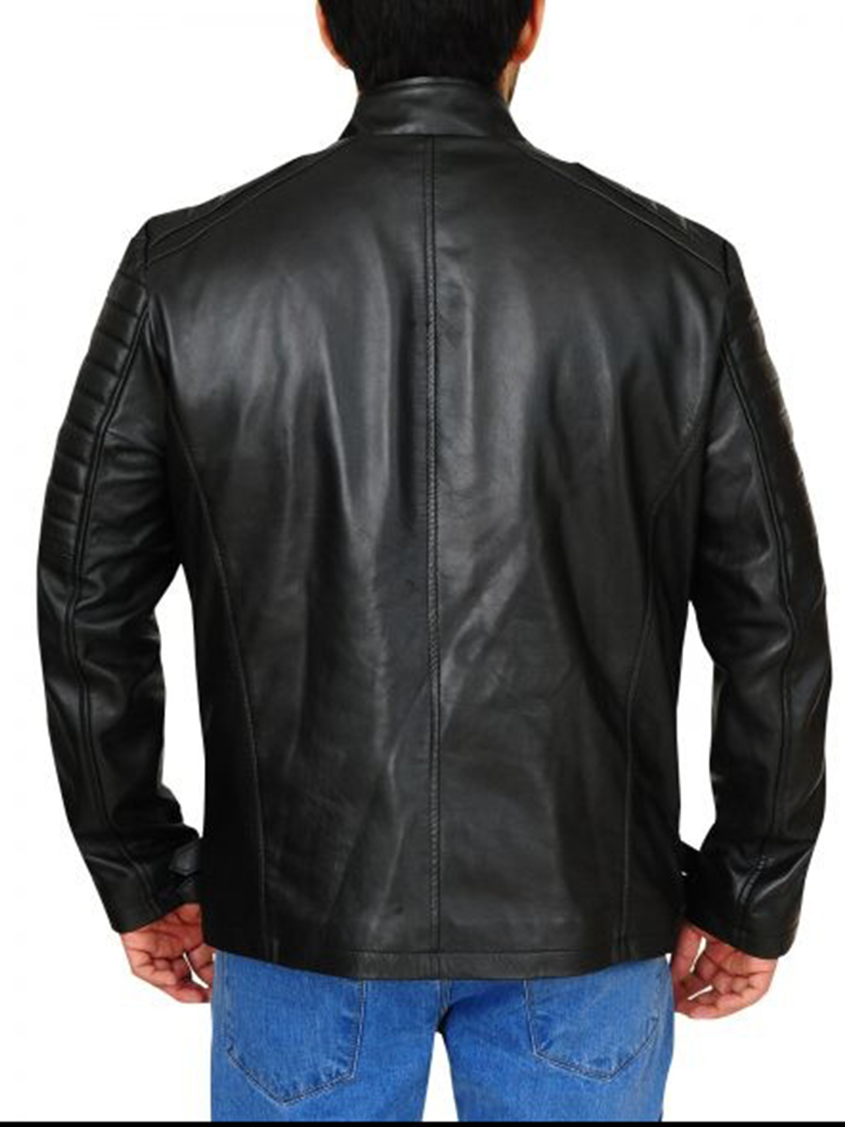 Deadpool Ed Skrein Black Leather Jacket