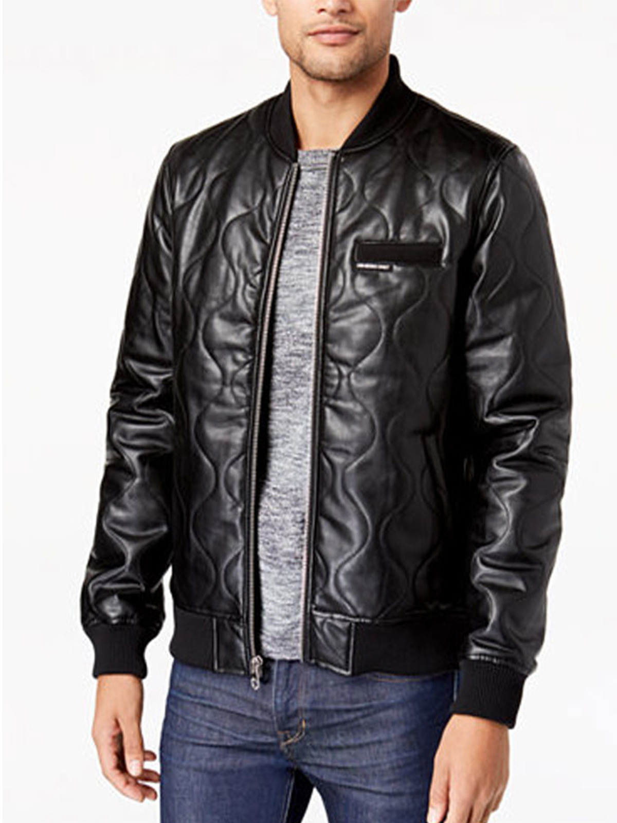 Men’s Quilted Leather Jacket