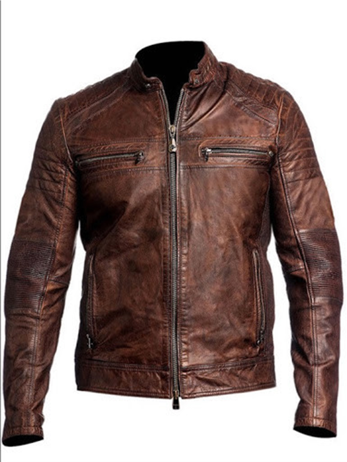 Men’s Vintage Distressed Brown Jacket