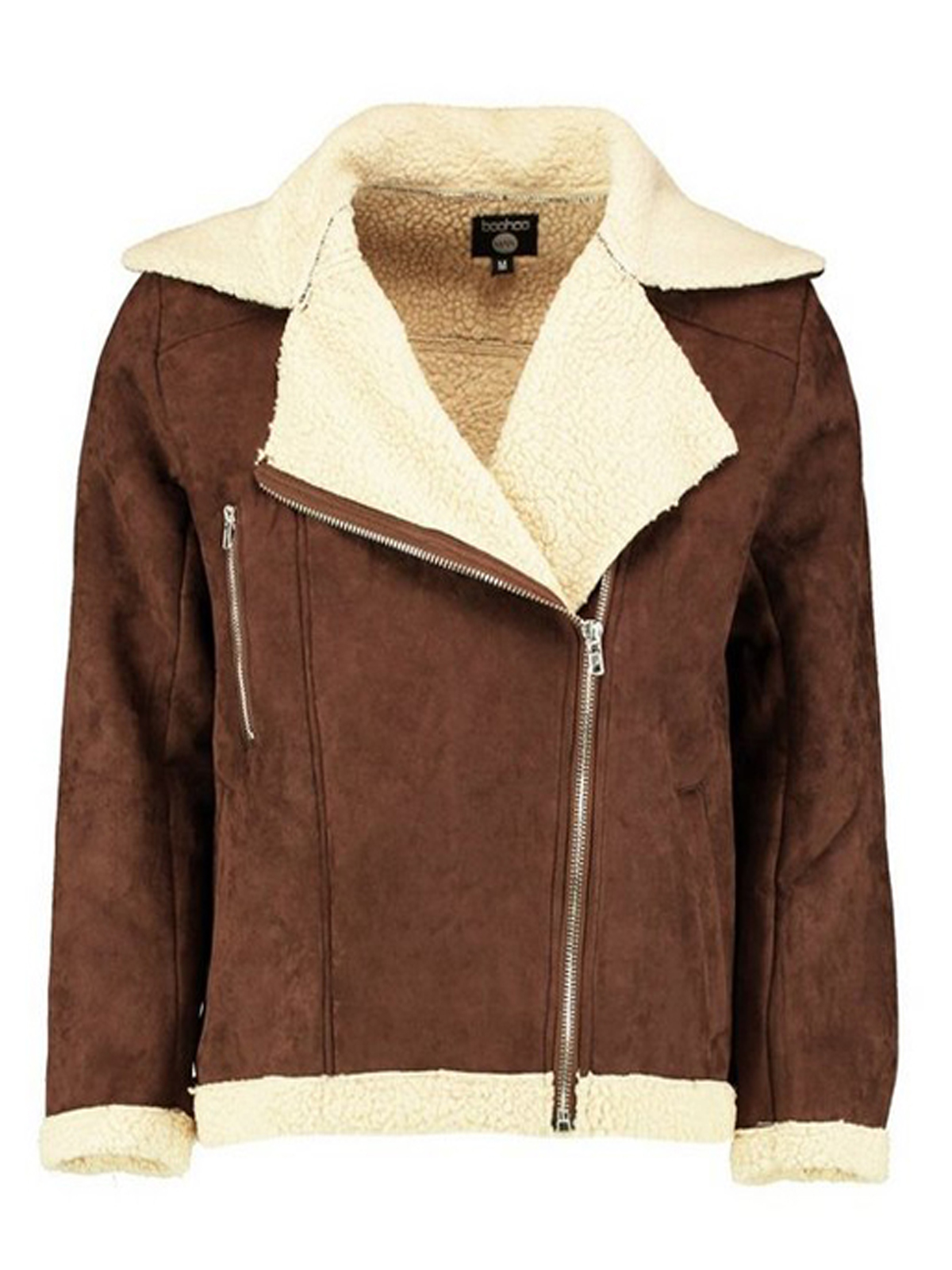 Suedette Aviator Fur Fully Borg Lined Jacket