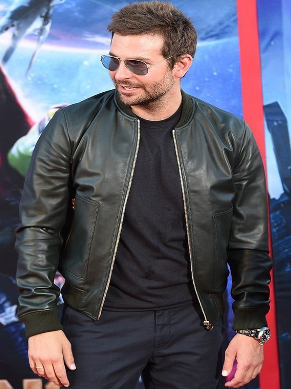 New Stylish Bradley Cooper Biker Black Motorcycle Leather Jacket | eBay
