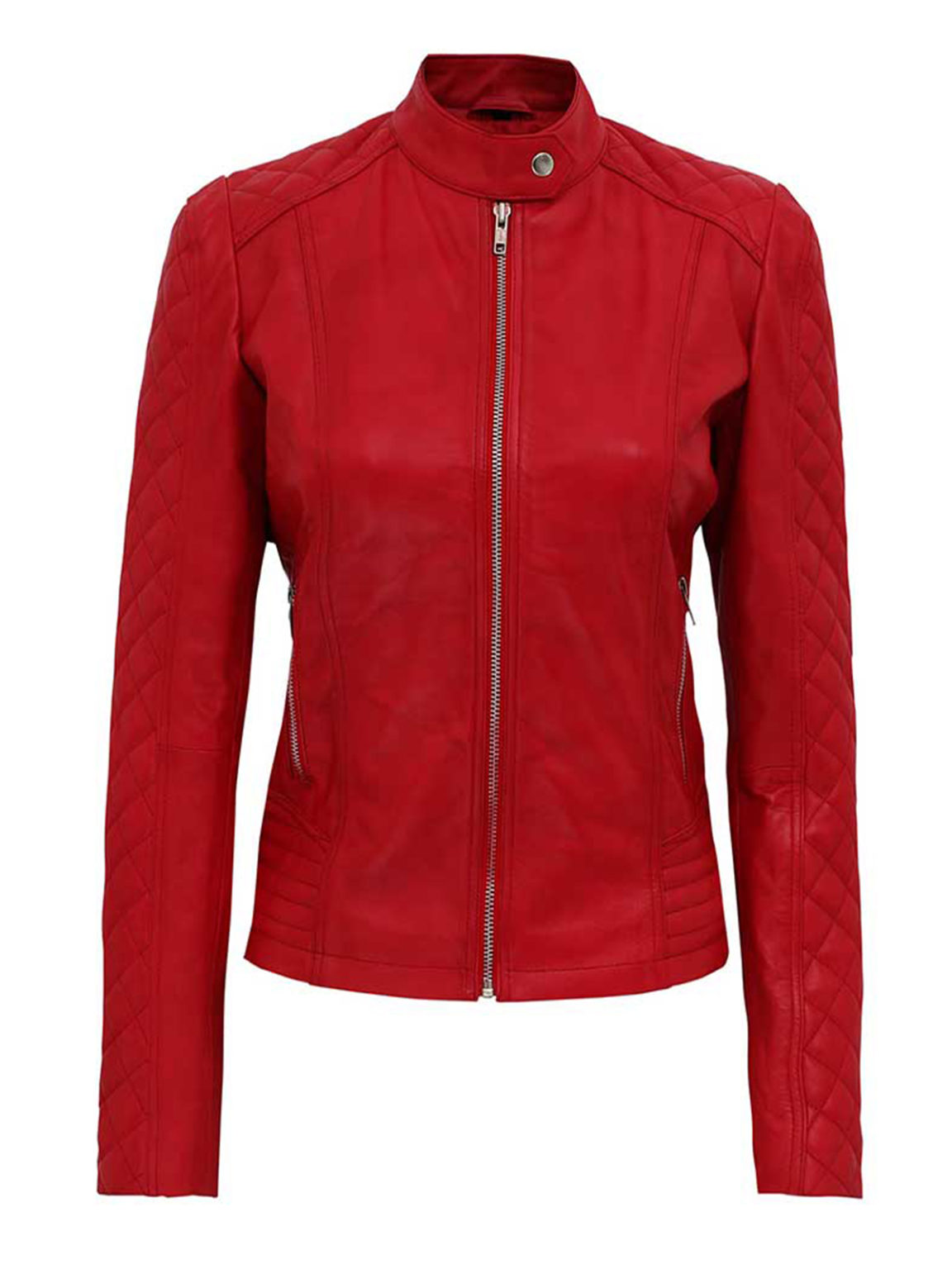 FL Trendy Red Leather Jacket - Stars Jackets