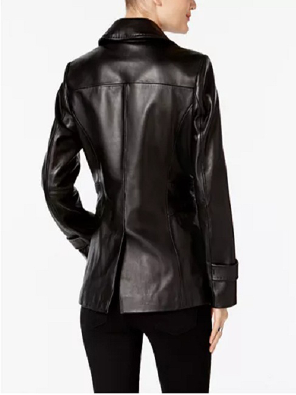 Iconic Black Leather Blazer For Women