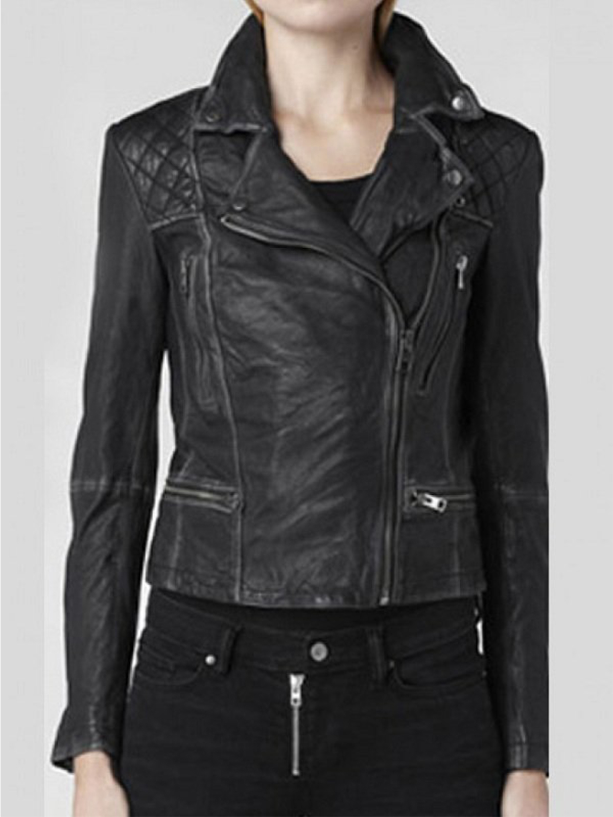 Jennifer Lawrence Moto Biker Leather Jacket