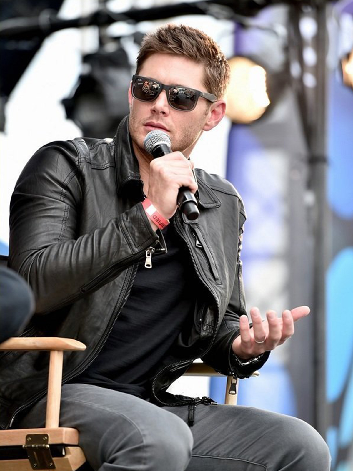 Jensen Ackles Black Leather Jacket