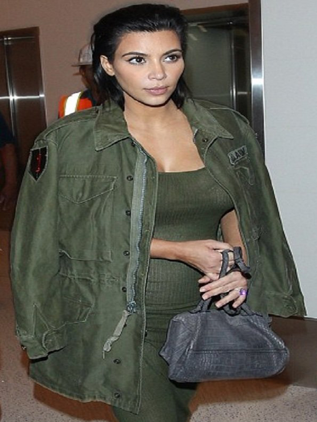 Kim Kardashian Army Green Jacket