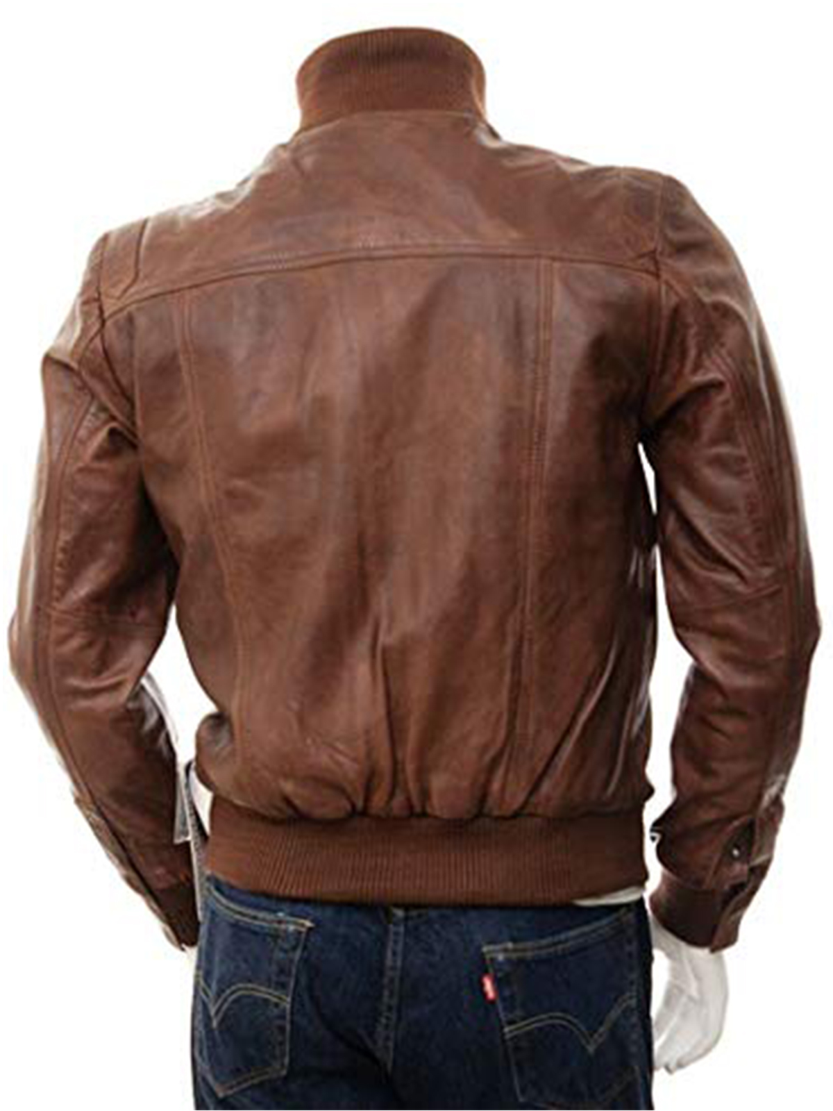 Mens Soft Lambskin Bomber Leather Jacket 