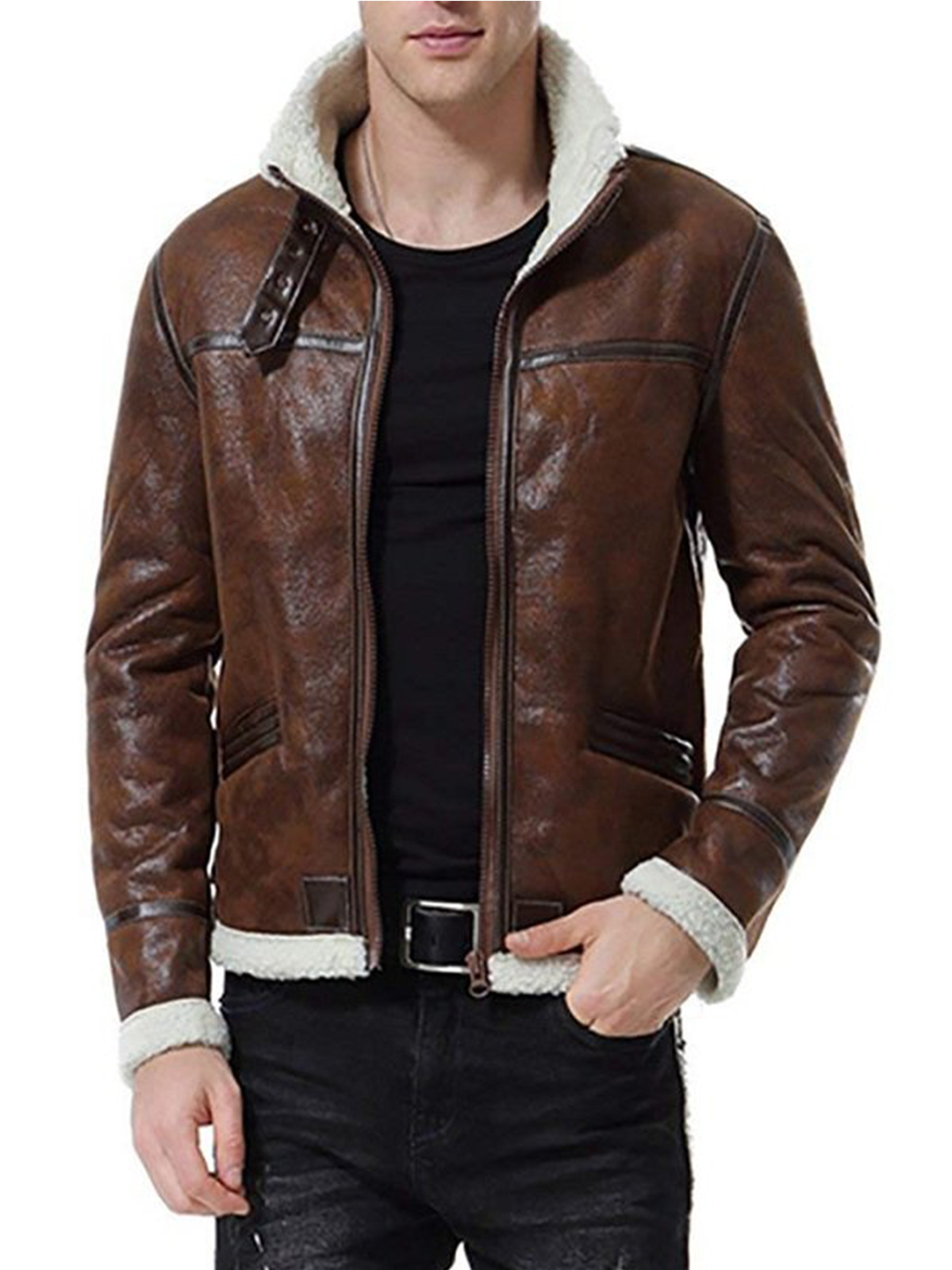 Теплая кожа. Mens Leather fur Collar куртка коричневая. Куртка Shearling кожаная куртка. Levi's® Faux Leather & Faux Shearling Bomber Jacket. Куртка Авиатор Barbour.