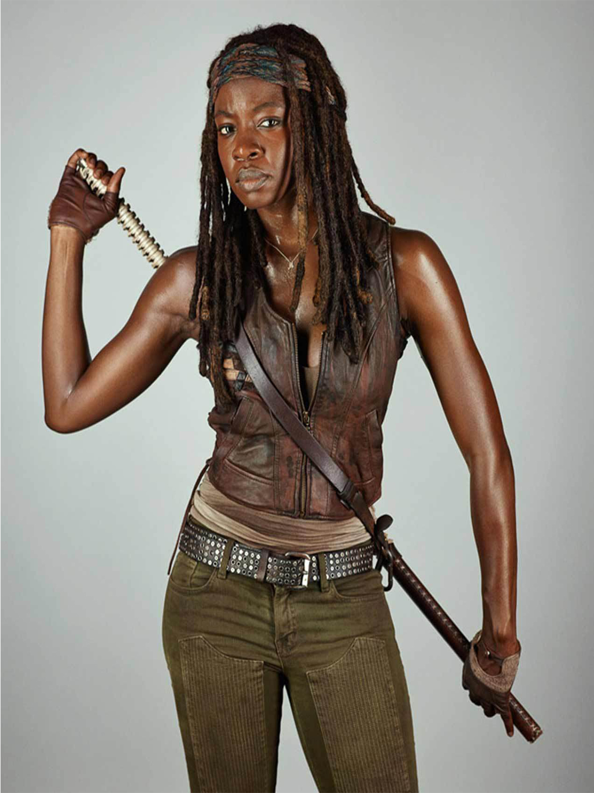 The Walking Dead Danai Gurira Michonne Leather Vest 4592