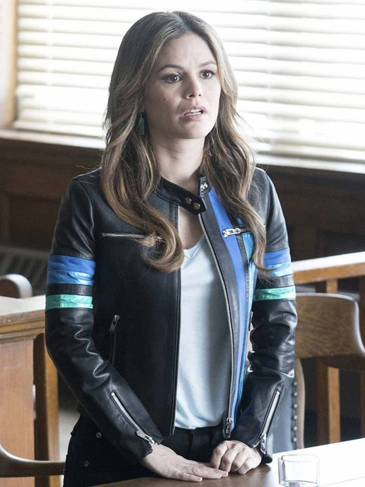 Rachel Bilson Take Two Moto Racer Leather Jacket