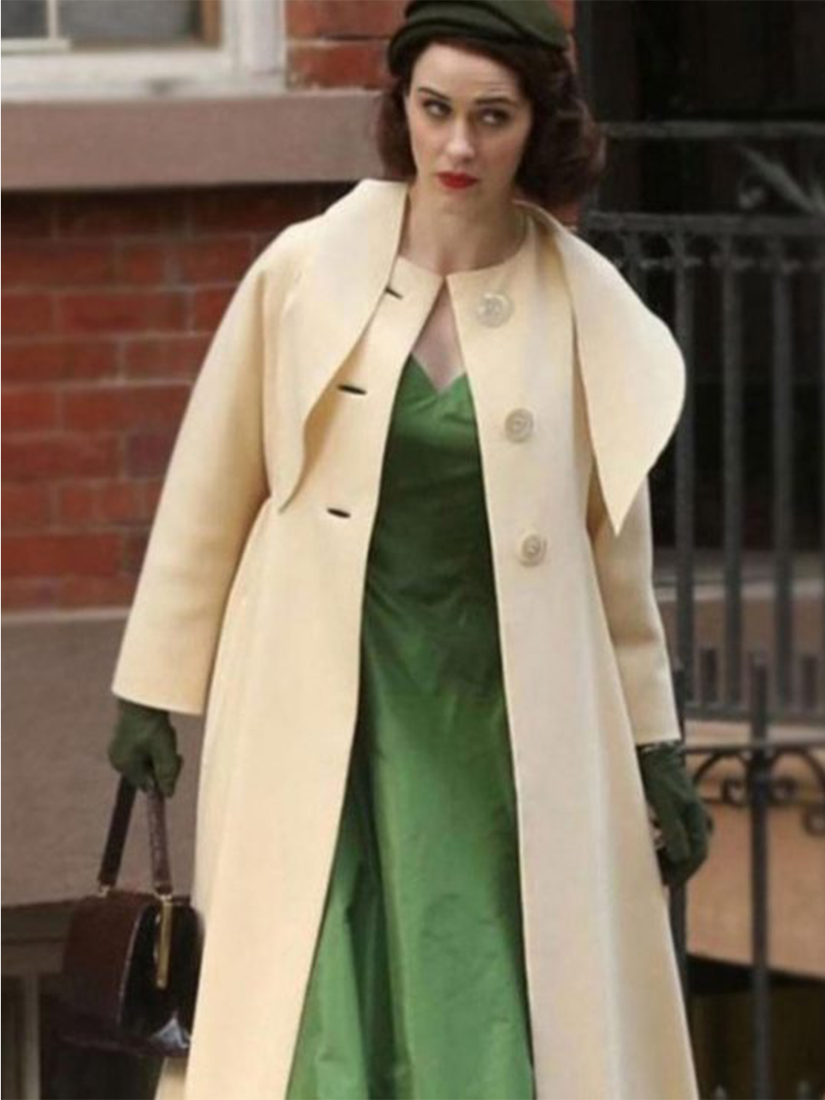 The Marvelous Mrs.Maisel Rachel Brosnahan Cream Coat