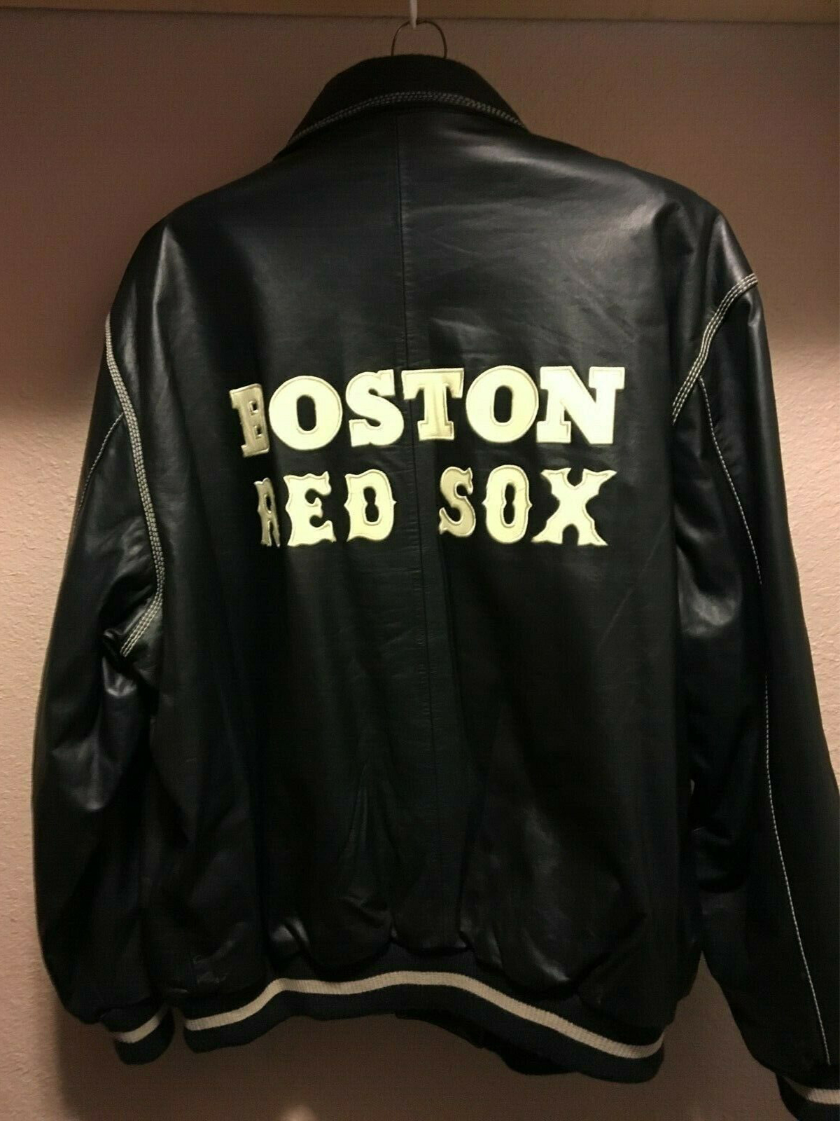 Giii Carl Banks Boston Red Sox Leather Jacket 
