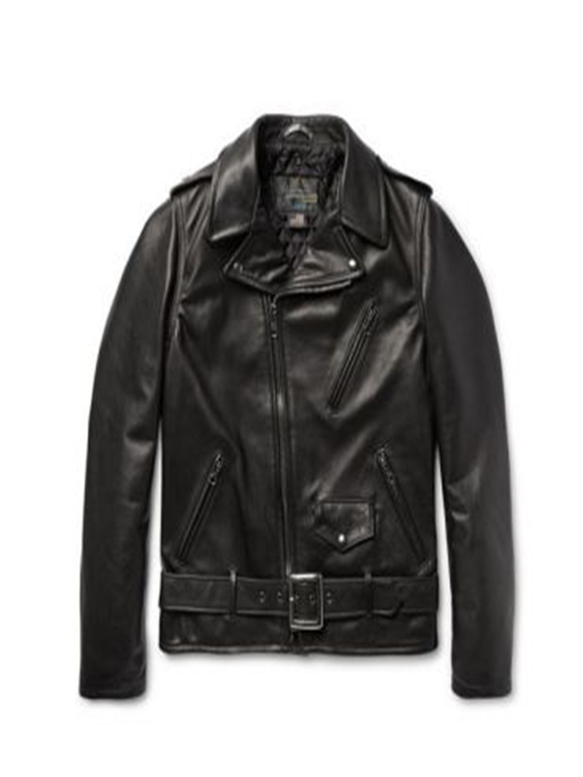 Marlon Schott Black Biker Leather Jacket