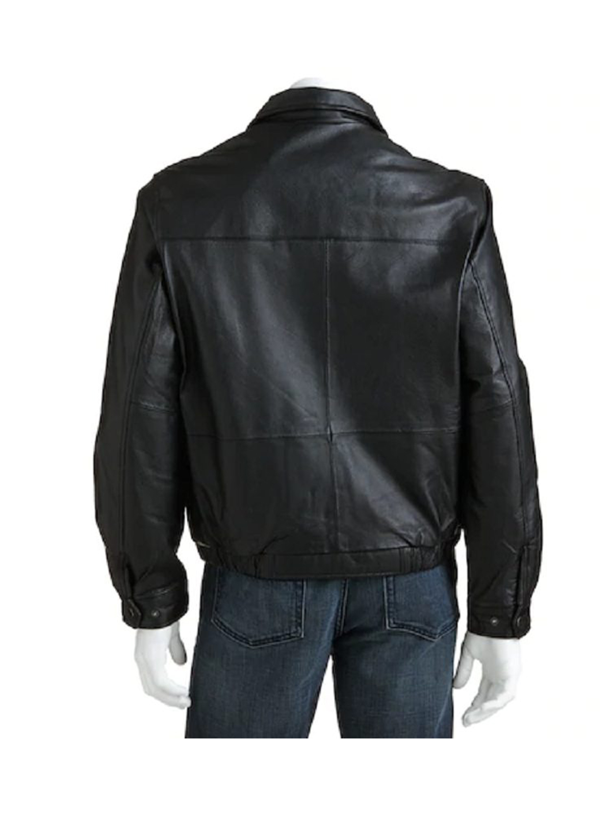 Men Croft Barrow Leather Bomber Jacket