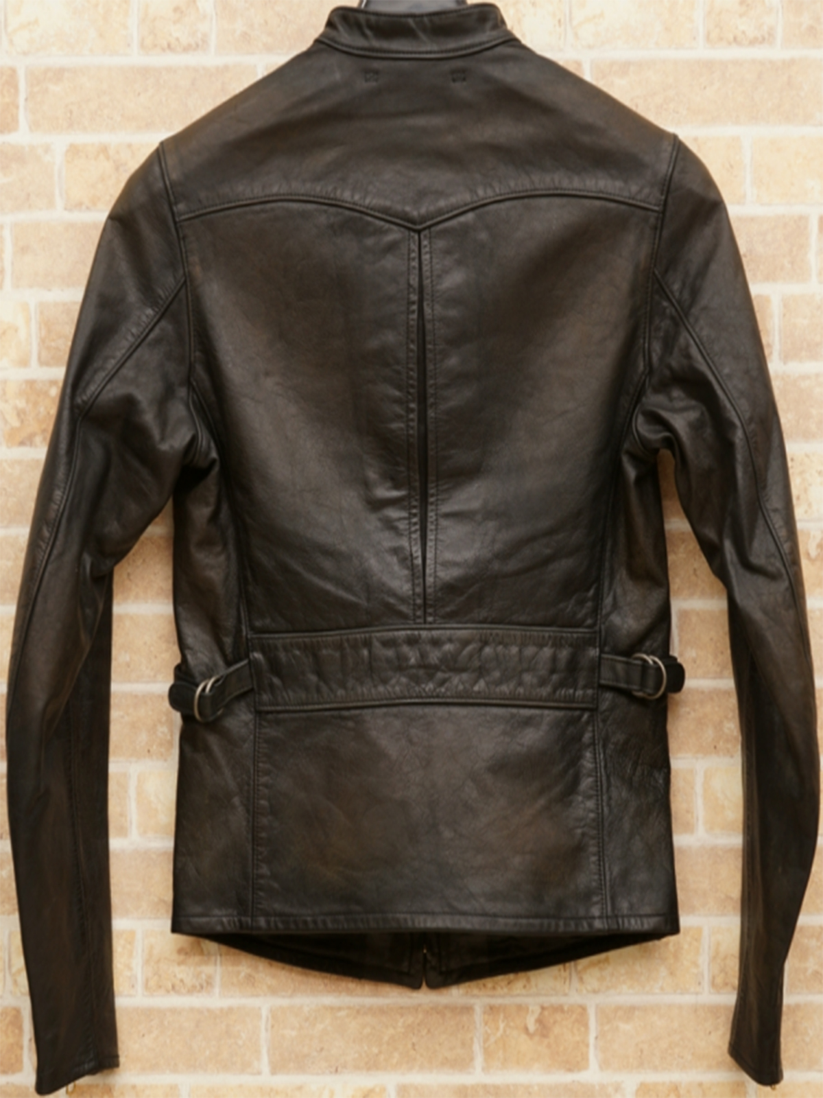 Rrl slim fit 2025 leather jacket