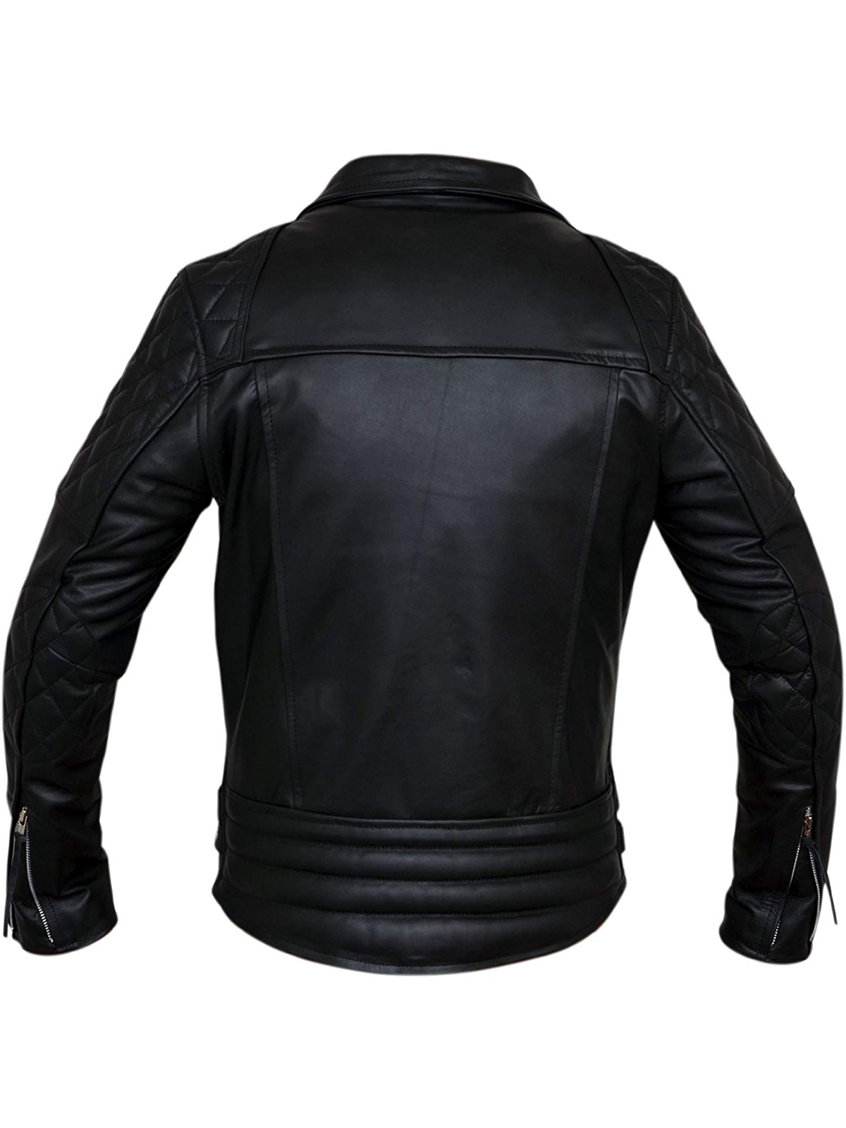 Men's Classic Diamond Biker Leather Jacket