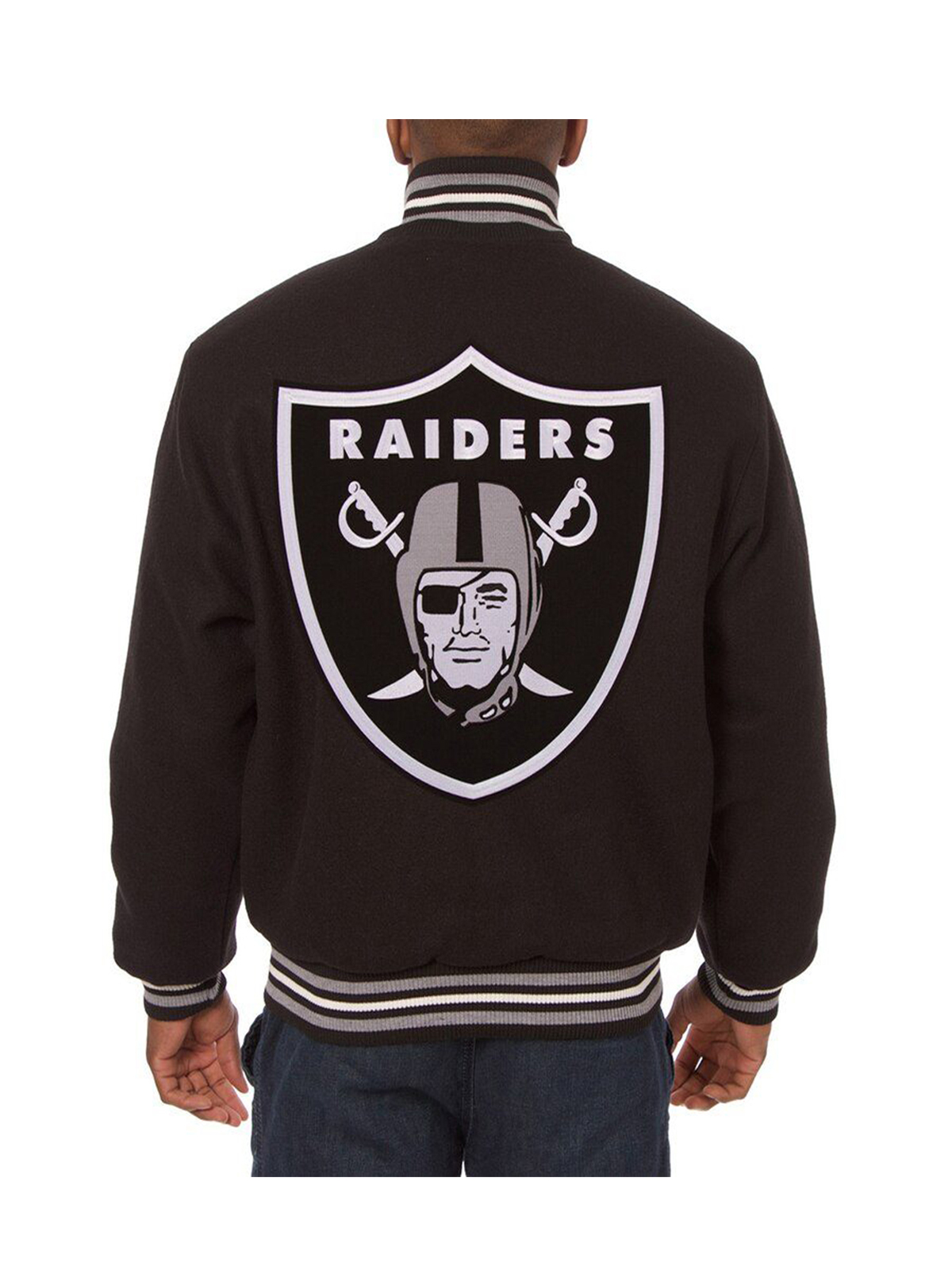 Oakland Raiders JH Design Brown Embroidered Jacket