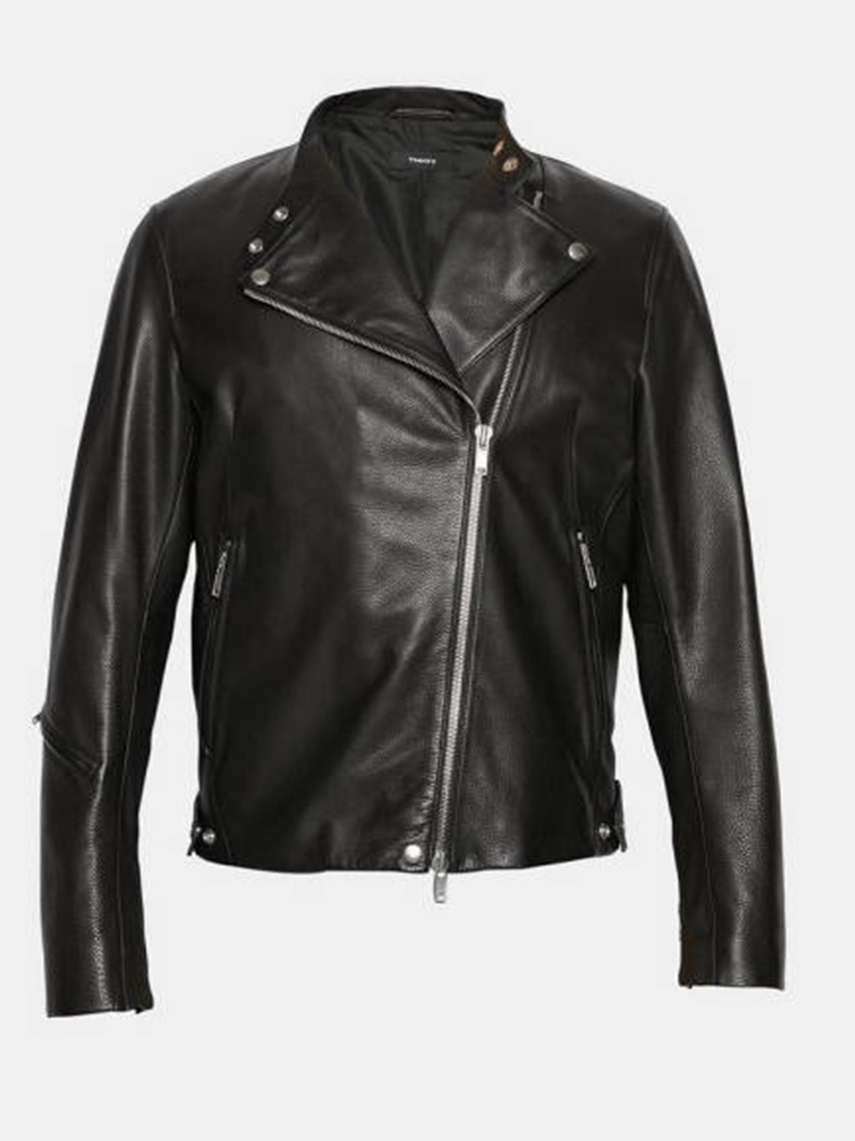 Theory Banded DB Black Leather Jacket