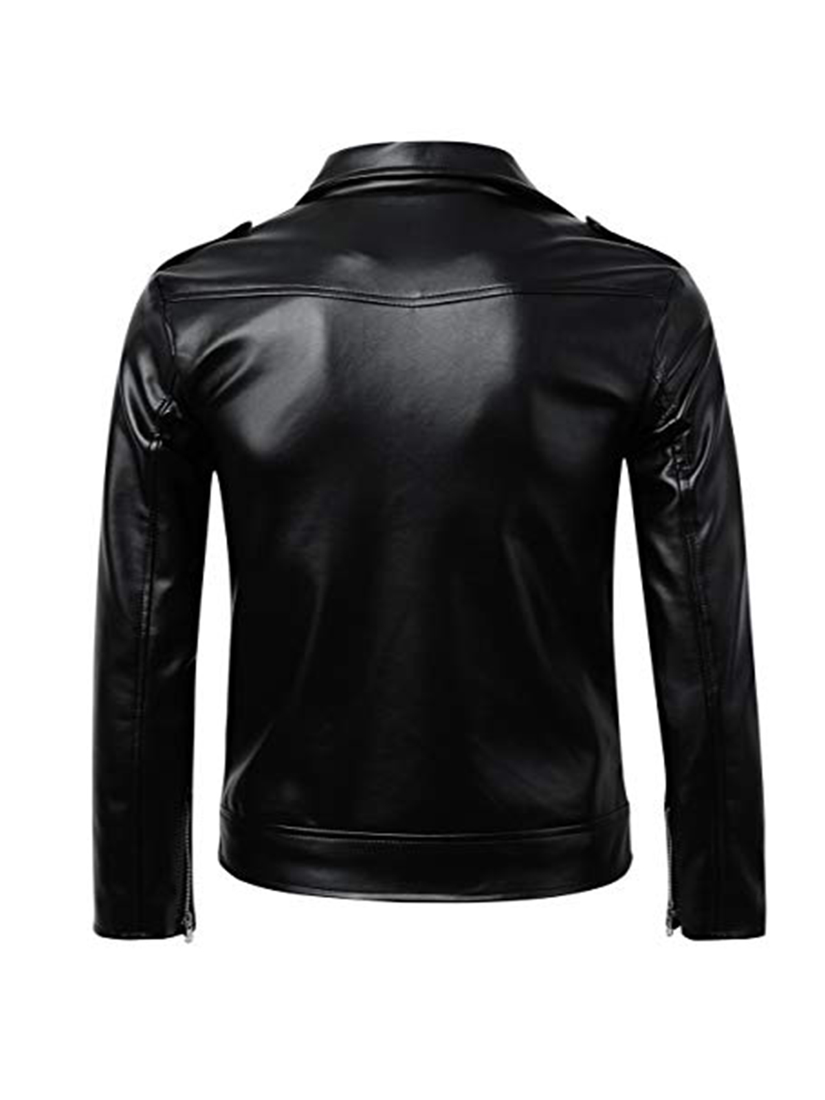 Men’s Classic Black Genuine Leather Motorcycle Jacket