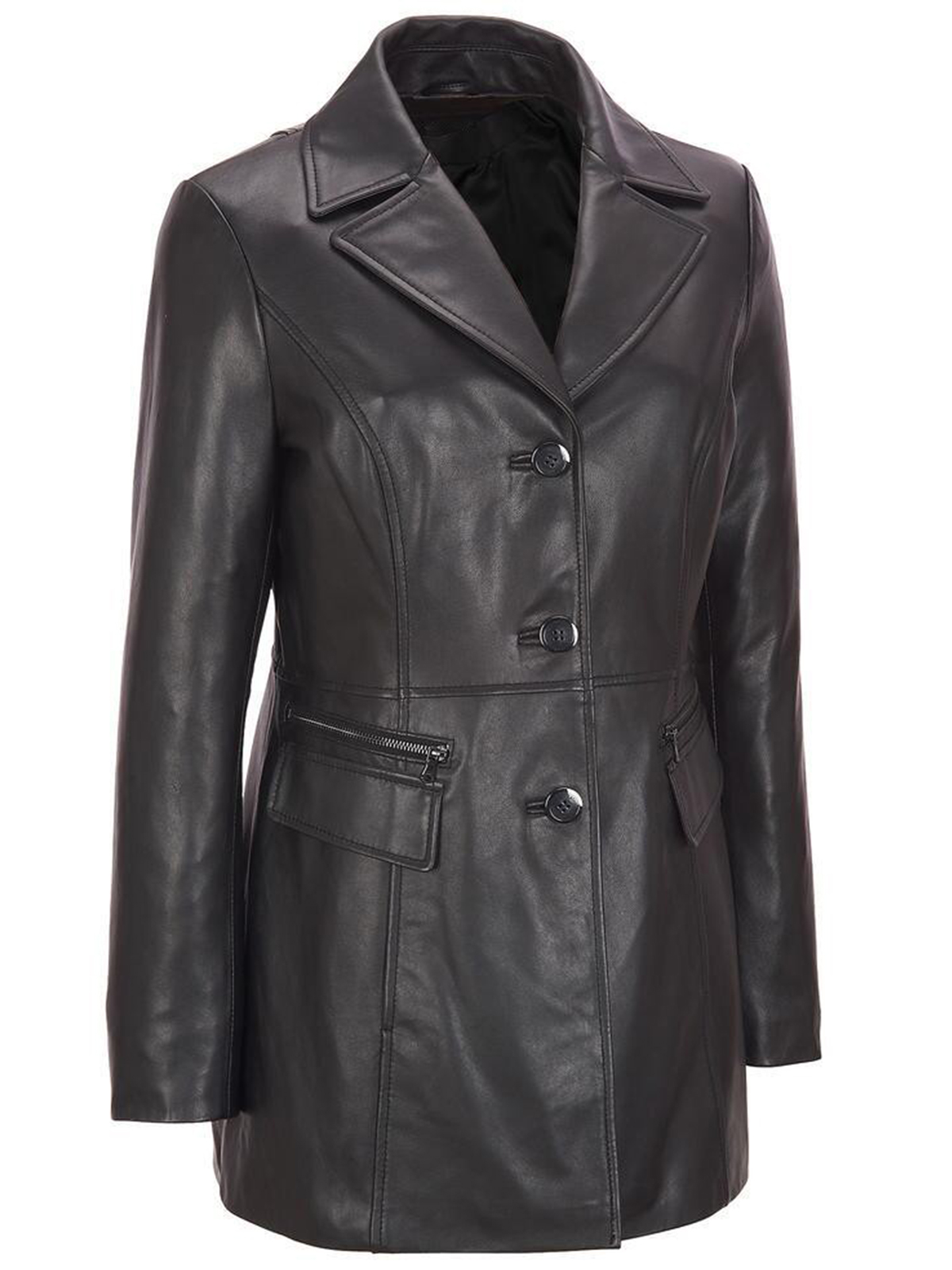 Women’s Black Petite Trench Coat