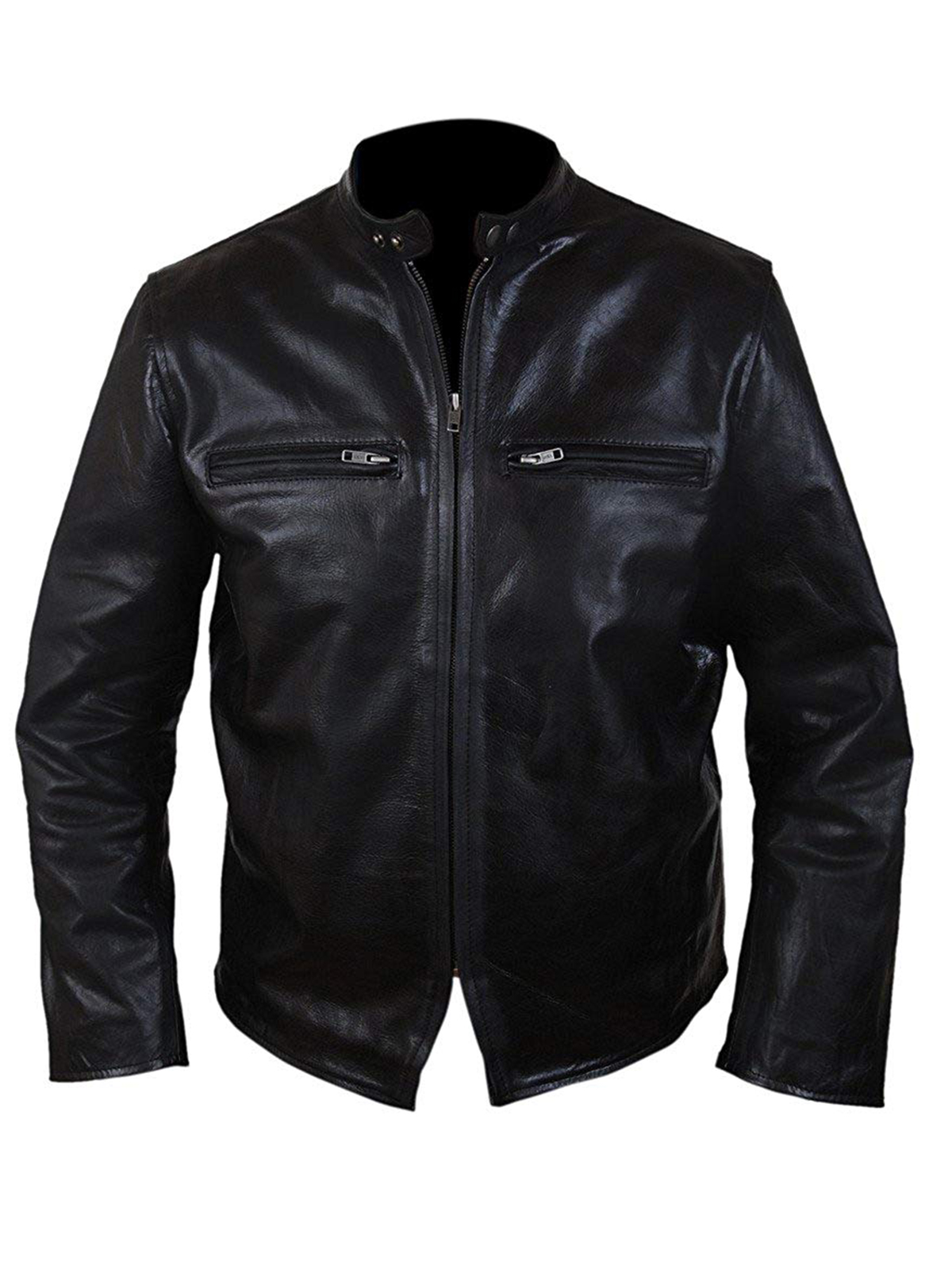 Men’s Burnt Bradley Cooper Crunch Cowhide Genuine Leather Jacket ...