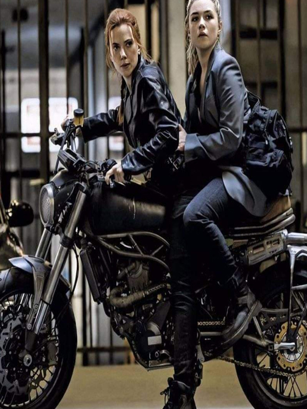 Black Widow Natasha Romanoff Motorcycle Leather Jacket