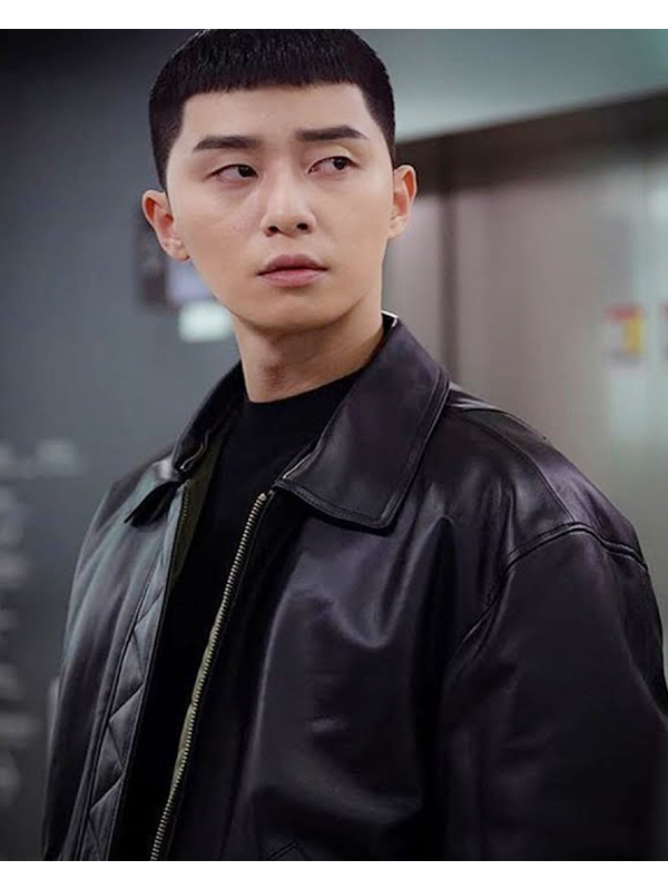 Itaewon Class Park Sae Ro Yi Leather Black Jacket 