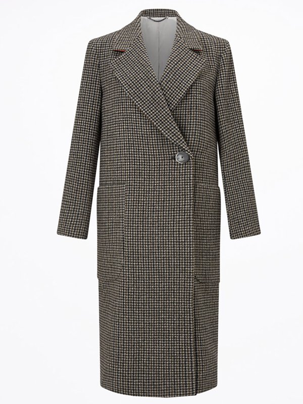 Chelsea Christine Lampard Grey Checked Coat Stars Jackets