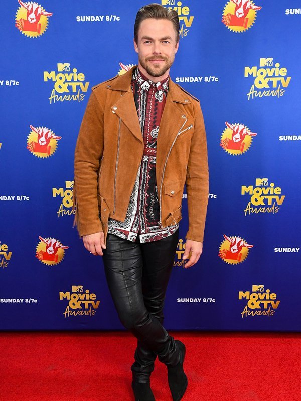 MTV Movie & Tv Awards Derek Hough Suede Leather Jacket