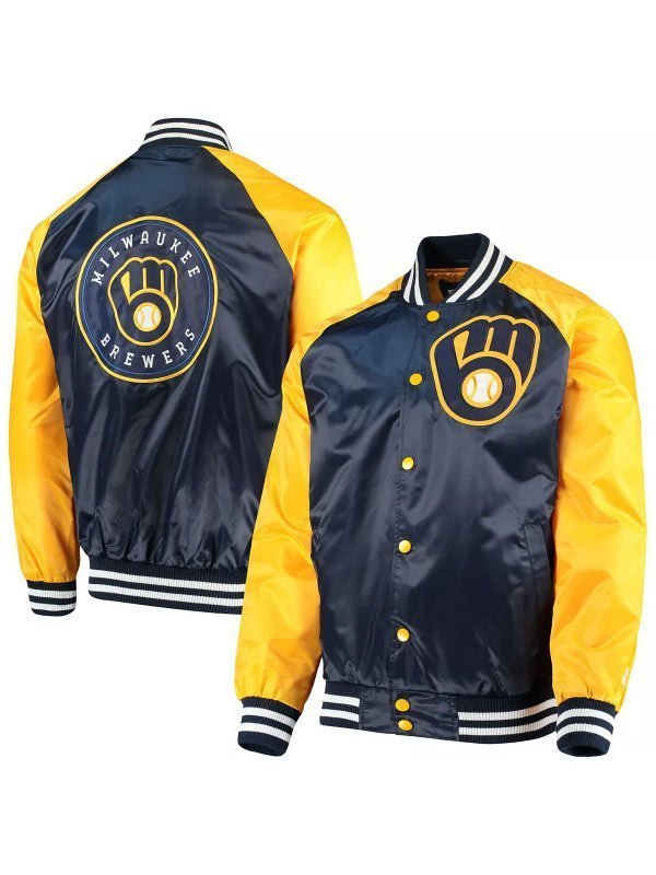 Milwaukee Brewers The Lead Off Hitter Full-Snap Varsity Jacket