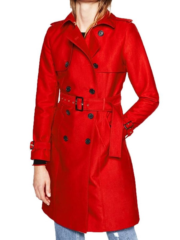 Riverdale Polly Cooper Double Breasted Red Wool Coat