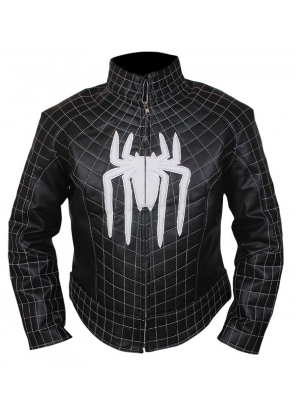 The Amazing Spider Man 2 Black Leather Jacket Stars Jackets